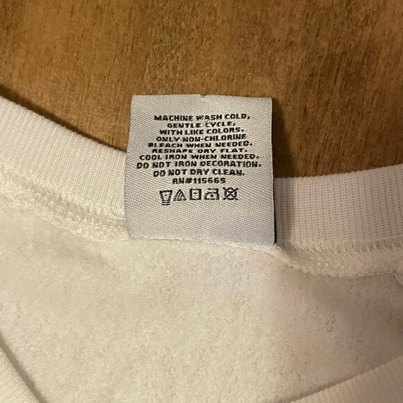 Naughty Nice Sweatshirt White with Red & Silver Sequins Sz XS Christmas Holiday - Picture 9 of 10